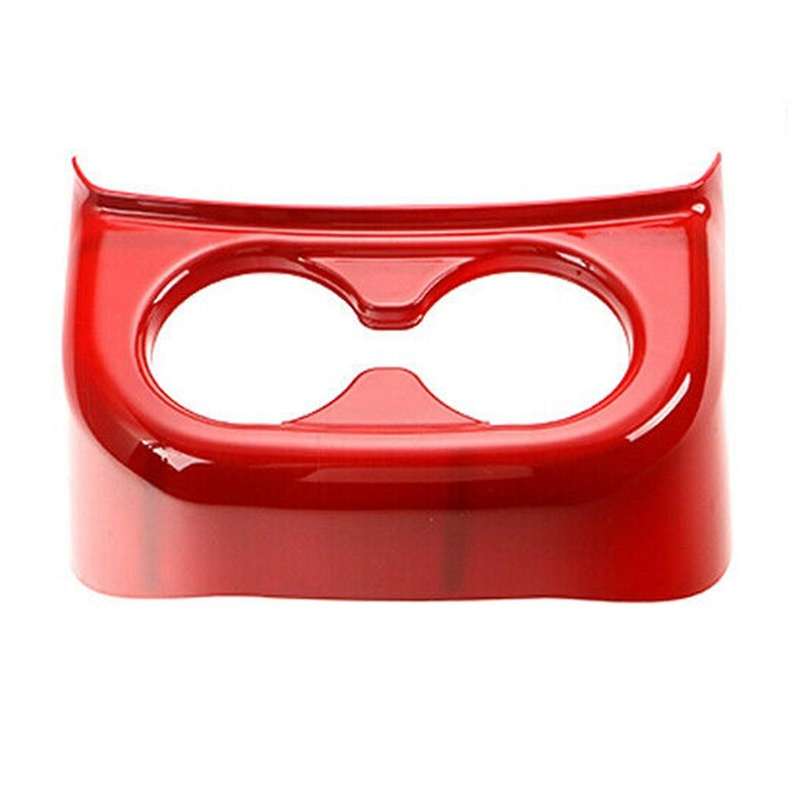 Rear Water Cup Holder Panel Frame Trim ABS Interior Accessories for Wrangler JK 2011-2017 (Red)