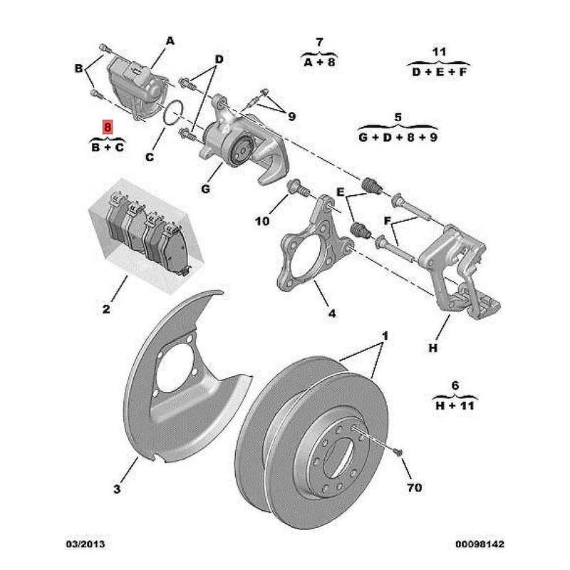 Rear Wheel Brake Emergency Caliper Motor Actuator 1617535580 for T9 4008 P84 5008 Ii C4 2013-2021