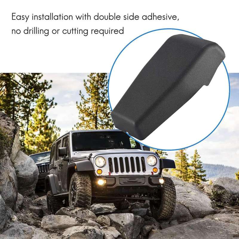 Rear Window Hinge Liftgate Glass Hinge Cover Trim for Wrangler JK 2007-2017