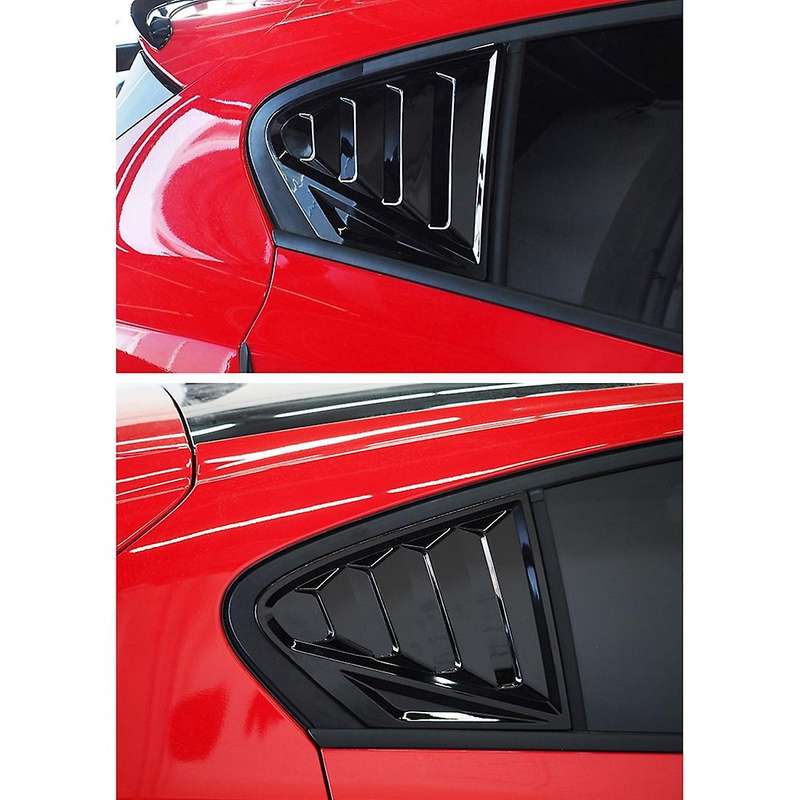 Rear Window Side Louvers Vent Cover Stickers, for Focus ST-LINE Hatchback 2019 2020 Window Blinds Tr