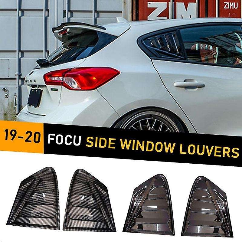 Rear Window Side Louvers Vent Cover Stickers, for Focus ST-LINE Hatchback 2019 2020 Window Blinds Tr