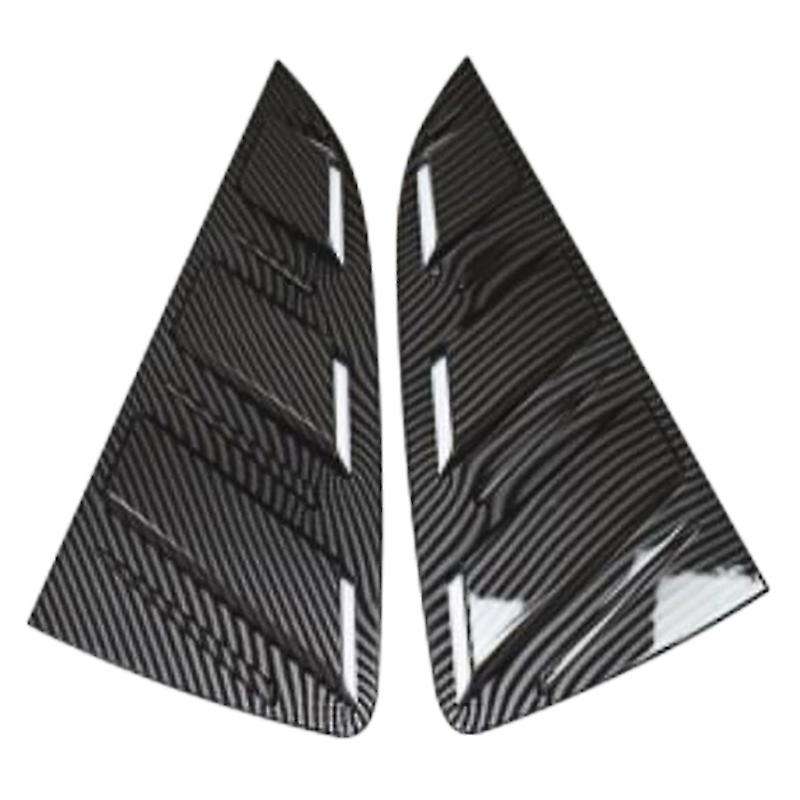 Rear Windows Triangular Cover Stickers for 2011-2018 Car Exterior Window Blinds Protector Trim Carbo