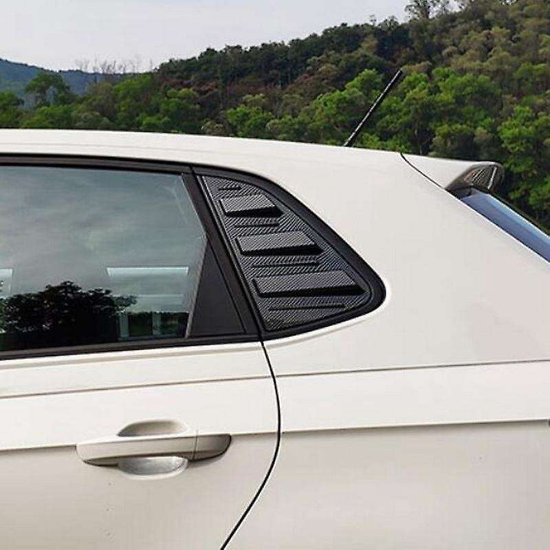 Rear Windows Triangular Cover Stickers for 2011-2018 Car Exterior Window Blinds Protector Trim Carbo