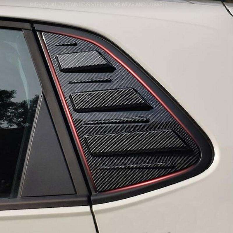 Rear Windows Triangular Cover Stickers for 2011-2018 Car Exterior Window Blinds Protector Trim Matte