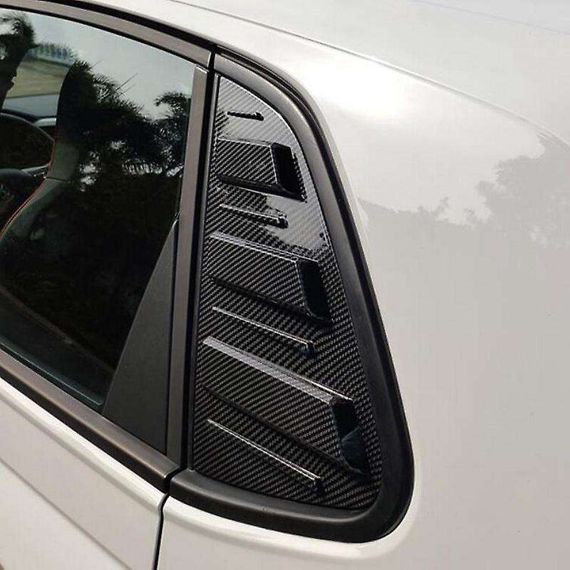 Rear Windows Triangular Cover Stickers for 2011-2018 Car Exterior Window Blinds Protector Trim Matte