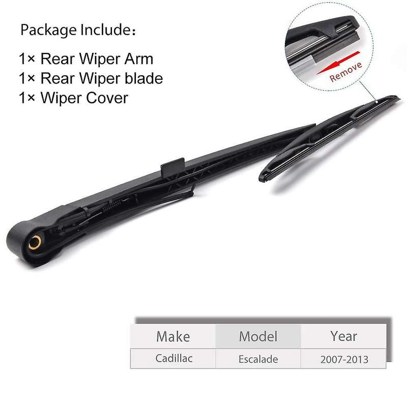 Rear Wiper Arm Set - Back Windshield Wiper Arm Blade Set for Escalade 2007-2013 15277756 25820122