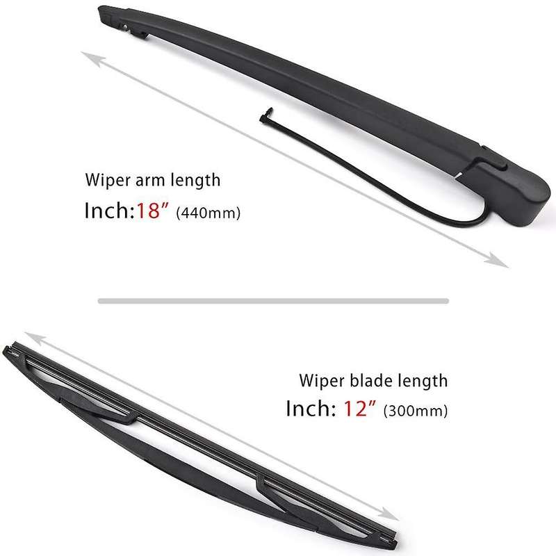 Rear Wiper Arm Set - Back Windshield Wiper Arm Blade Set for Escalade 2007-2013 15277756 25820122