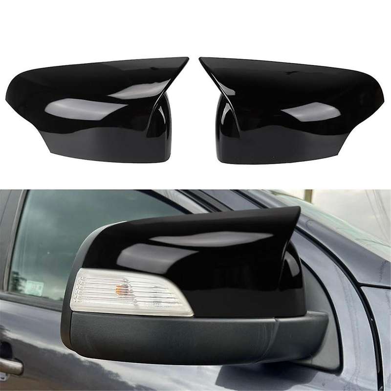 Rearview Mirror Cover Exterior Accessories for 2012-2022 with Turn Signal , Black