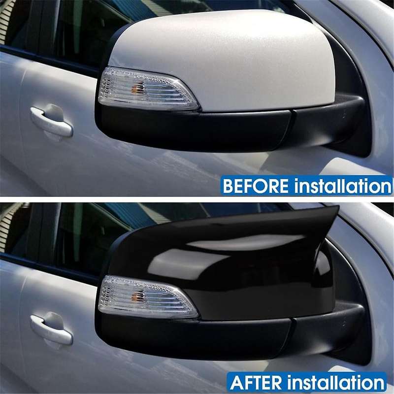 Rearview Mirror Cover Exterior Accessories for 2012-2022 with Turn Signal , Black