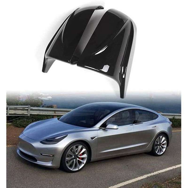 Rearview Mirror Cover Bright Black for 2017-2021