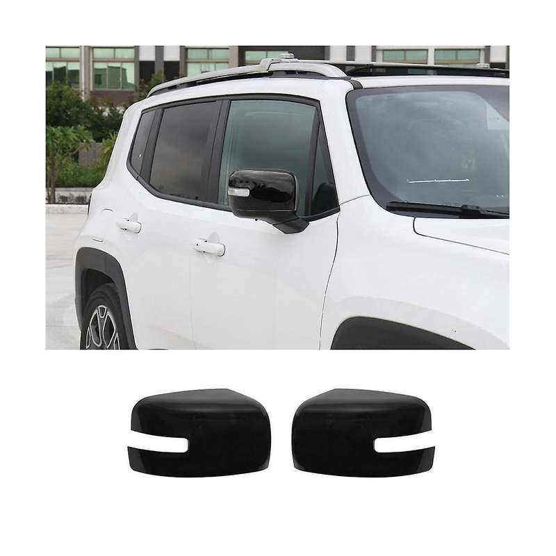 Rearview Mirror Cover Side Mirror Cover Frame Trim Sticker for 2016-2023 Accessories - Abs Black