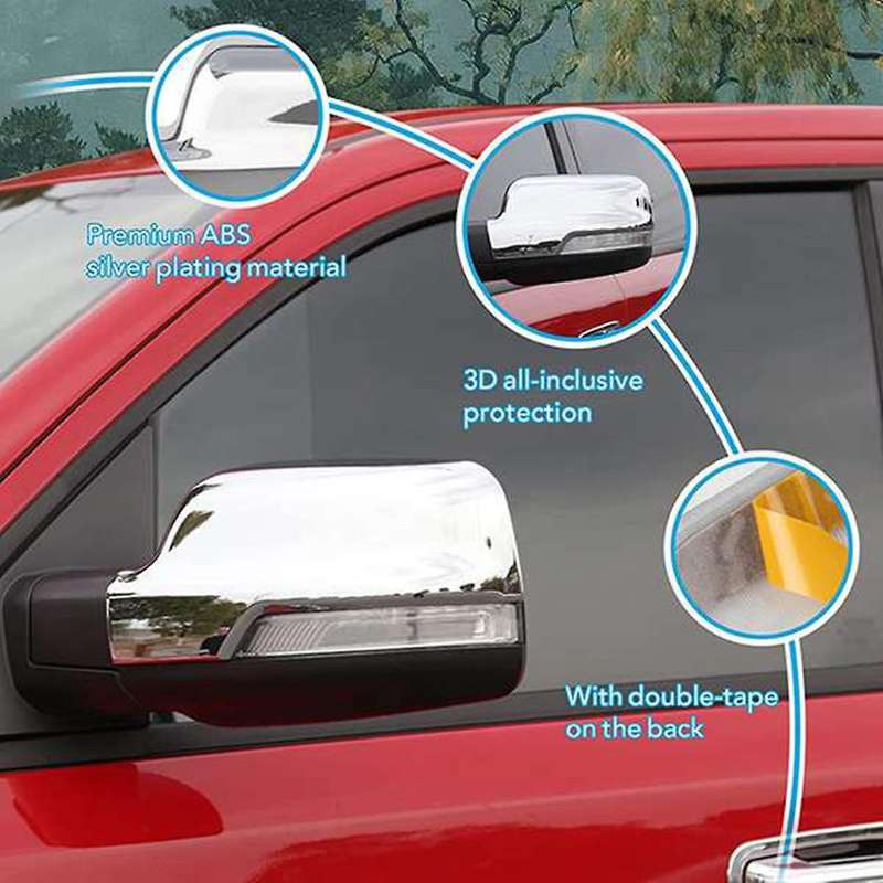 Rearview Mirror Cover Side Mirror Cap Fit for Ram 1500 2021 2020 2019 Silver (2 Pcs)