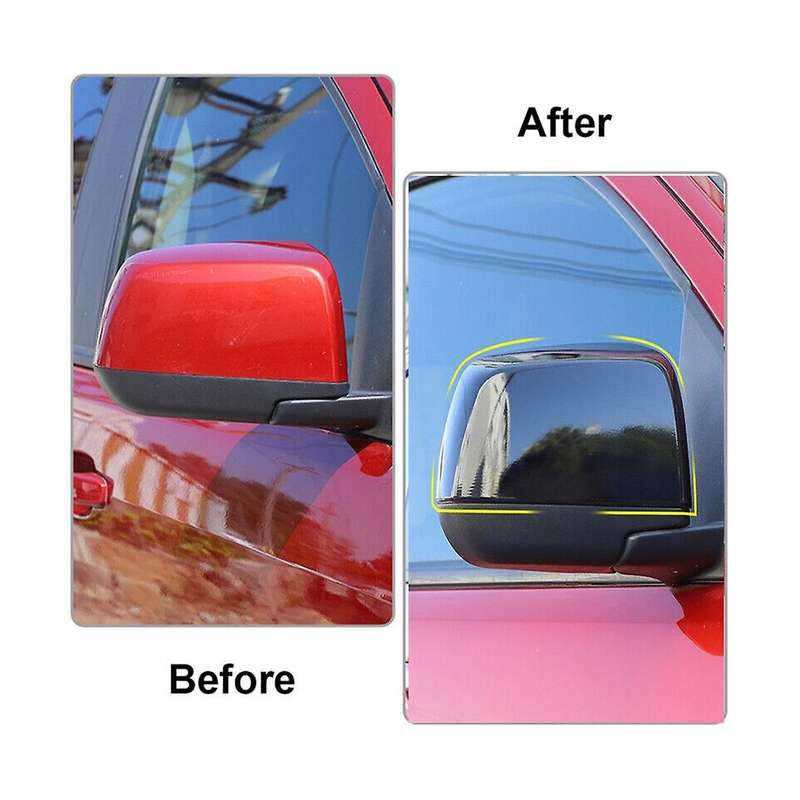 Rearview Mirror Cover Side Mirror Cover Frame Trim Sticker for 2014-2022, Abs Black
