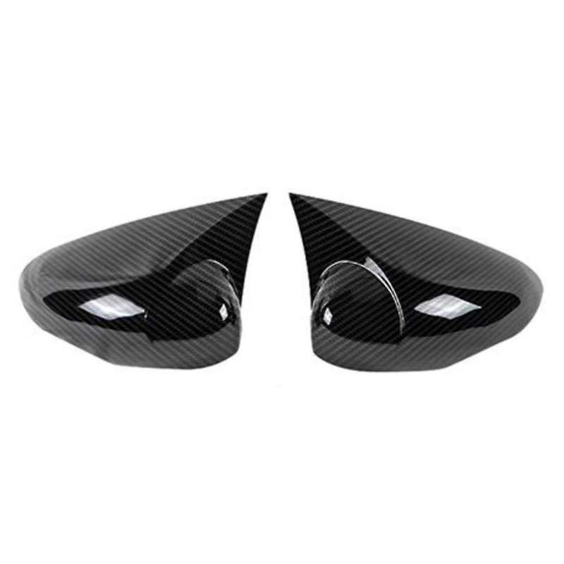 Rearview Mirror Cover Trim for Fiesta MK7 2009-2017 Door Side Mirror Caps Accessories ,Carbon Fiber