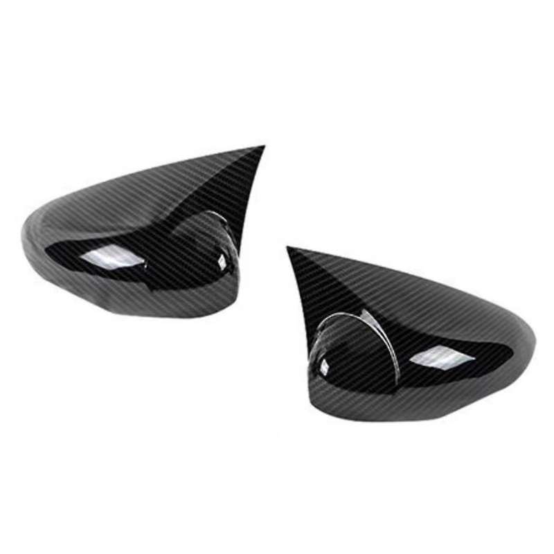 Rearview Mirror Cover Trim for Fiesta MK7 2009-2017 Door Side Mirror Caps Accessories ,Carbon Fiber