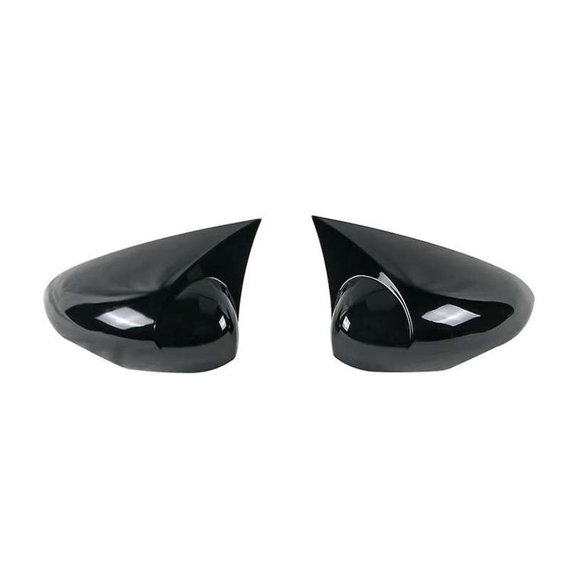 Rearview Mirror Cover Trim for Fiesta MK7 2009-2017 Door Side Mirror Caps Accessories ,Gloss Black