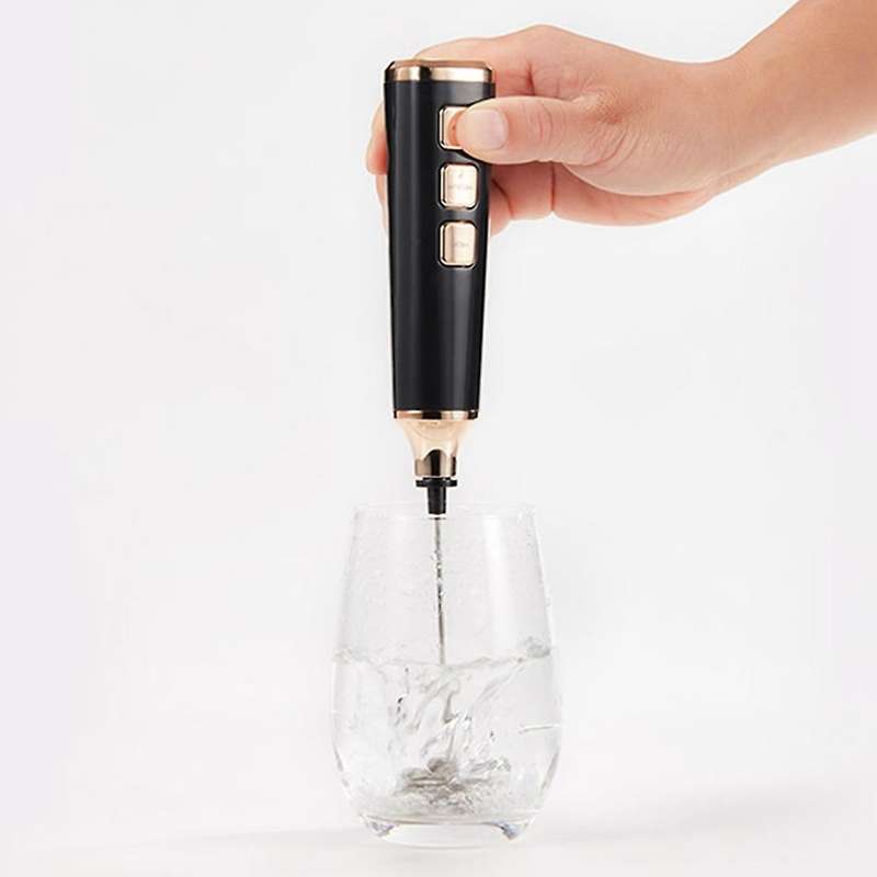 Rechargeable 3 Speeds Milk Frother Handheld Standable Frother perfect for Making Coffee Lattes Egg W