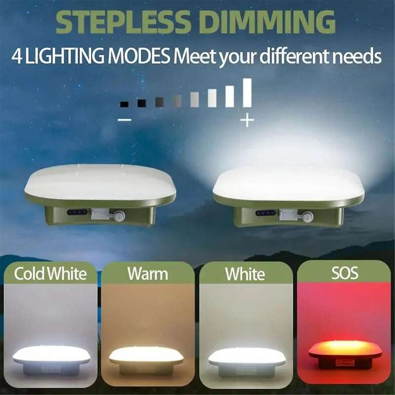 Rechargeable Camping Light Outdoor Tent Light Magnetic Suction Emergency Car Maintenance Work LED L