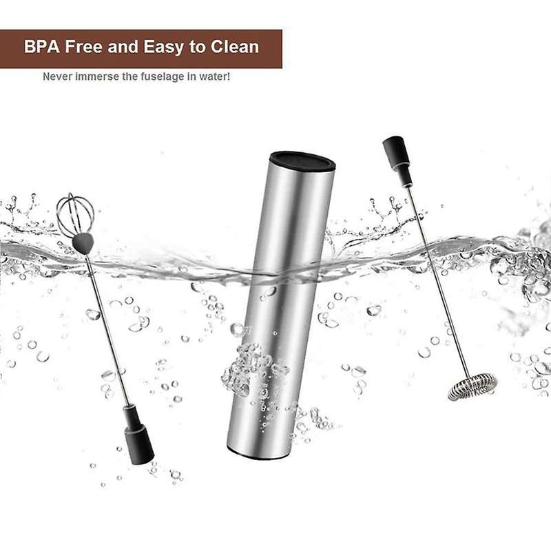 Rechargeable Electric Foam Maker Handheld Foamer 2 Speeds Drink Mixer for Coffee Electric Egg Beate