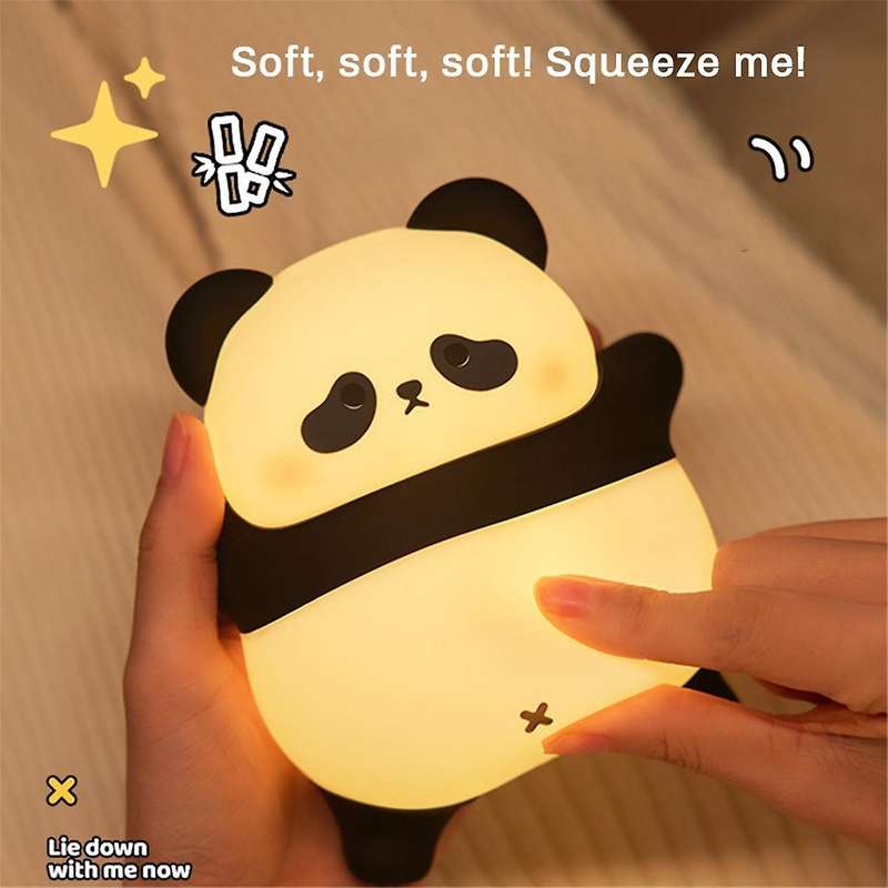 Rechargeable Cute Night Light, Food Grade Silicone Touch Night Light, Dimmable Cute Lamp for Bedroo