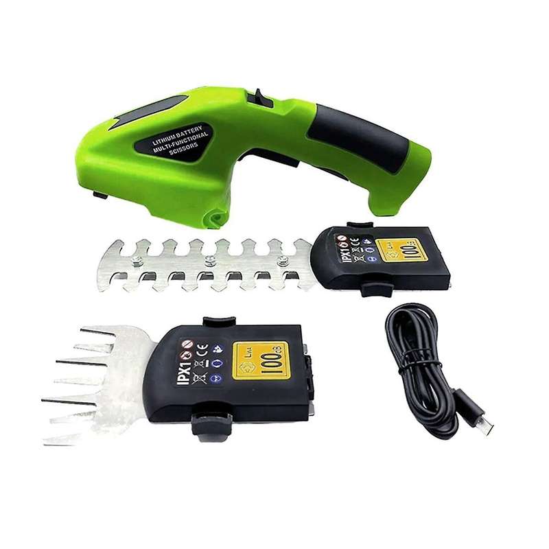 Rechargeable Cordless Grass Shear & Electric Hedge Trimmer 2 in 1 Handheld Hedge Trimmer 3.6V Electr