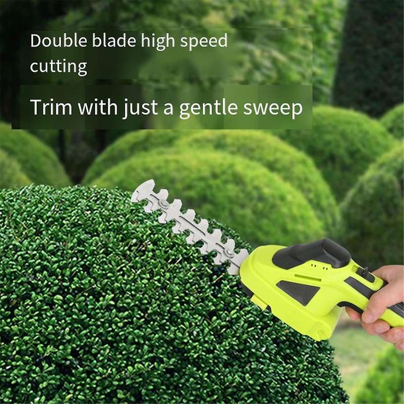 Rechargeable Cordless Grass Shear & Electric Hedge Trimmer 2 in 1 Handheld Hedge Trimmer 3.6V Electr
