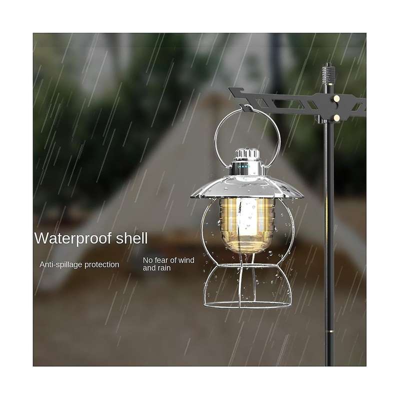Rechargeable Led Camping Portable Lantern Light Outdoor Waterproof Retro Tent Lamp Fishing Travel L