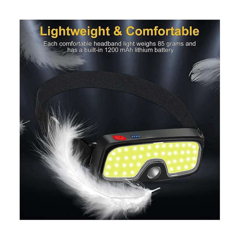 Rechargeable Head Light Lamp,5 Lighting Modes,waterproof Light, Suitable for Outdoor, Running, Fish