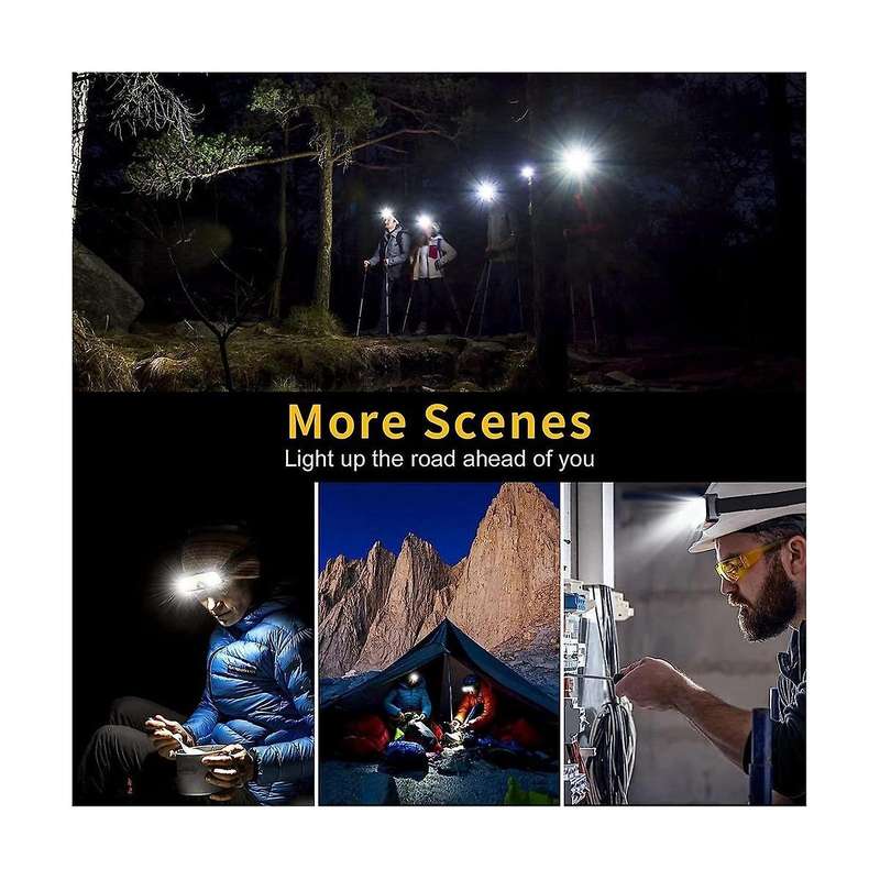 Rechargeable Head Light Lamp,5 Lighting Modes,waterproof Light, Suitable for Outdoor, Running, Fish