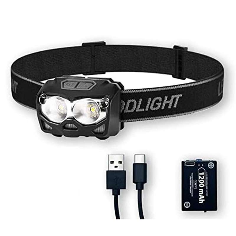 Rechargeable Headlight, Lumen Headlight Flashlight, Ip65 105 Adjustable Headlight Suitable for Cam