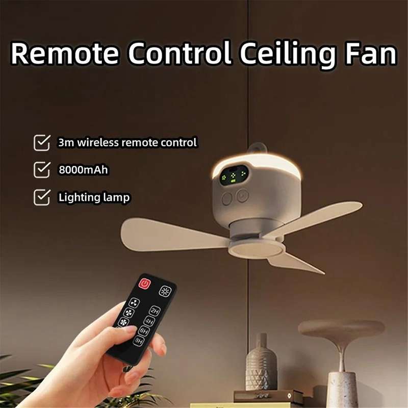 Rechargeable Small Ceiling Fan USB Student Dormitory Breeze Small Electric Fan Bed Dormitory Tent Ca