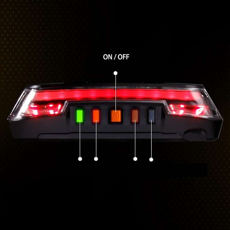 Rechargeable Smart Bike Tail Light Wireless Turning Signal Bike Indicator Light Bicycle Rear Light w