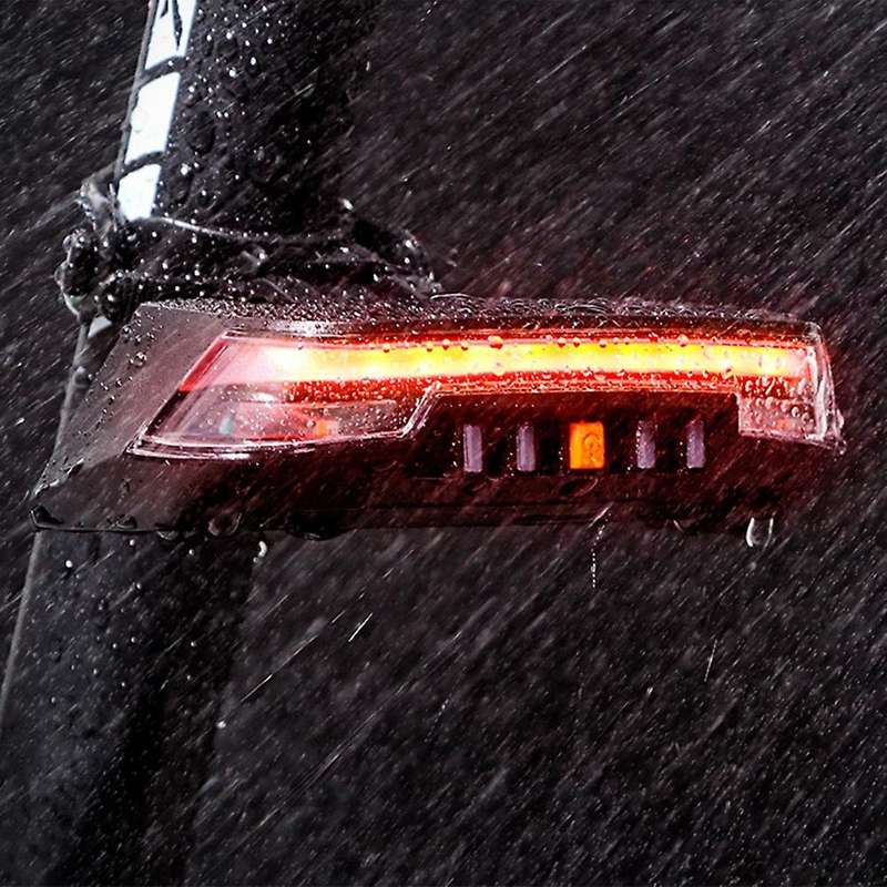 Rechargeable Smart Bike Tail Light Wireless Turning Signal Bike Indicator Light Bicycle Rear Light w