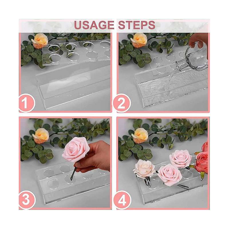Rectangular Floral Centerpiece for Dining Table, Flower Vase, Modern Dining Table Floral Arrangemen