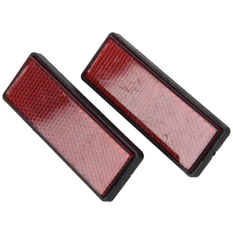 rectangle red Reflectors Universal Compatible Motorcycles ATV Bikes Dirt Bikes