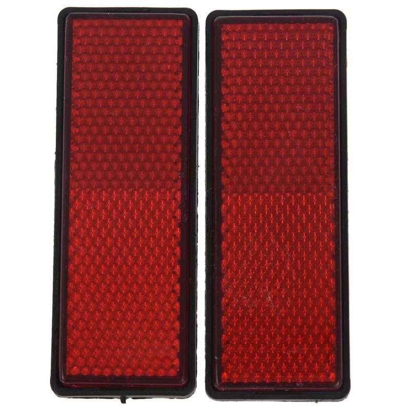 rectangle red Reflectors Universal Compatible Motorcycles ATV Bikes Dirt Bikes