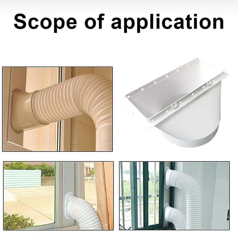 Rectangular Interface 130mm Portable Air Conditioning Window Adapter Exhaust Hose Connector Rectangu