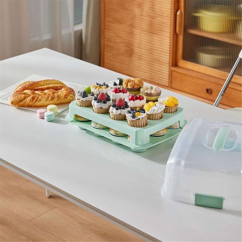 Rectangular Bread Box with Handle Translucent Cake Container Packaging Box Storage Case for Dry Foo