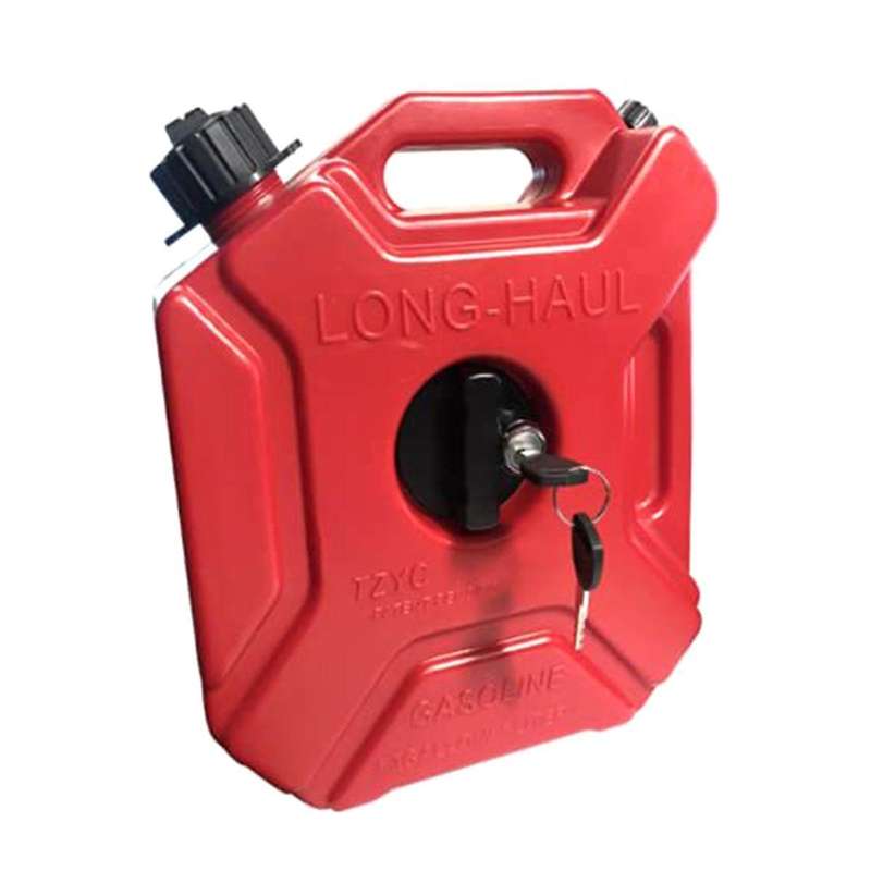 Red 5L Emergency Backup SUV Motorcycle Petrol Storage Gas Tank with Lock Motorcycle Portable Gas Fu