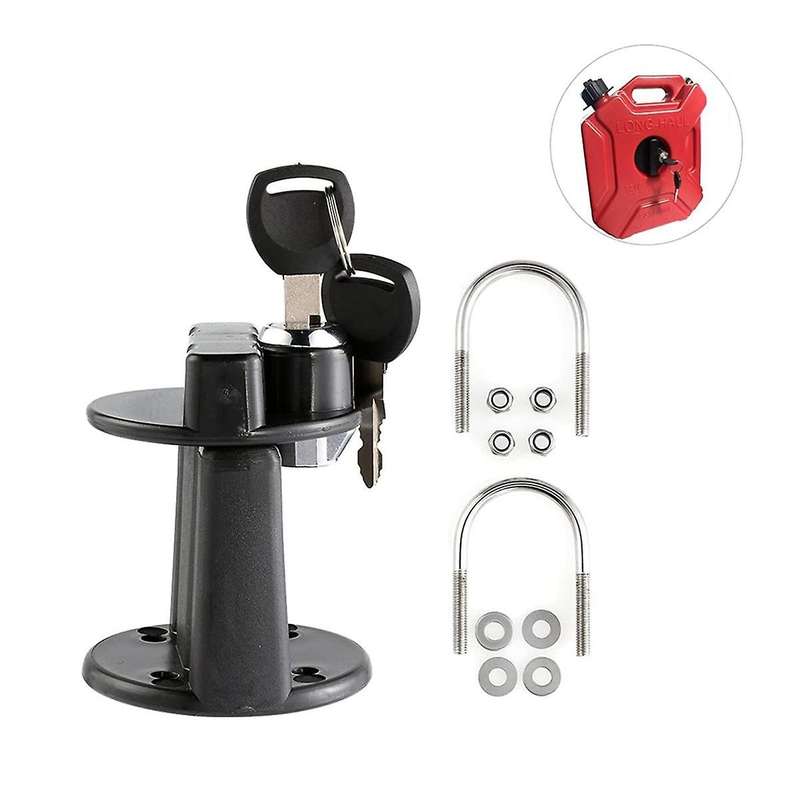 Red 5L Emergency Backup SUV Motorcycle Petrol Storage Gas Tank with Lock Motorcycle Portable Gas Fu