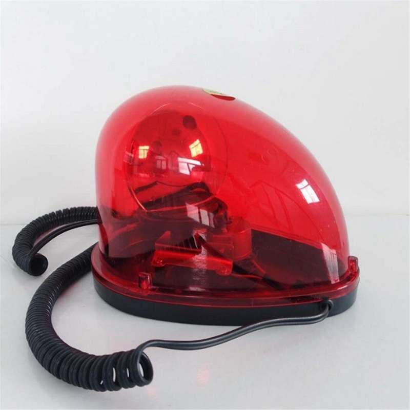Red 12V Snail-Type Rotating Car Alarm Lights Warning Light Ceiling Light Strobe Light Universal for