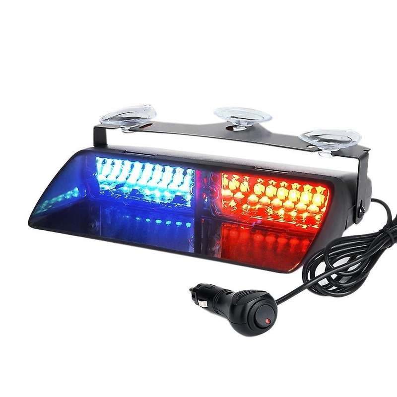Red and Blue 16 LED High Intensity LED Law Enforcement Emergency Hazard Warning Strobe Lights for In