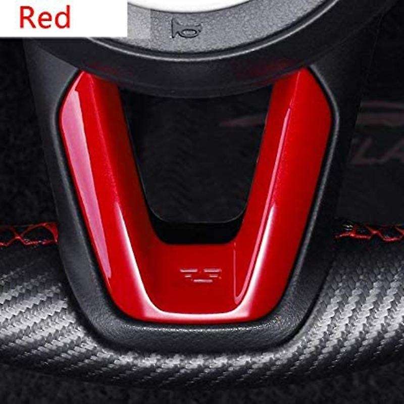 Red Abs Interior Steering Wheel Buttons Frame Cover for 3 6 -4 -5 -9 2016-2019(3pcs)