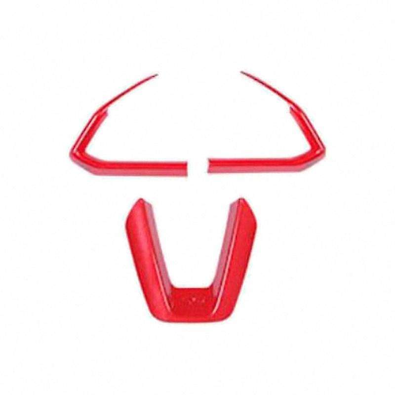 Red Abs Interior Steering Wheel Buttons Frame Cover for 3 6 -4 -5 -9 2016-2019(3pcs)