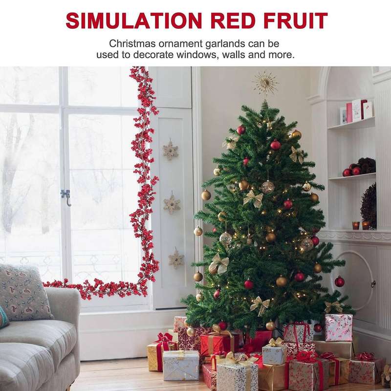 Red Berry Garland Artificial Burgundy Red Pip Christmas Garland