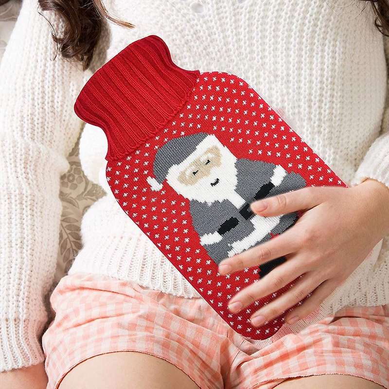 Red and Gray Knitted Insulation Sleeve Designed By -the perfect Winter Heater