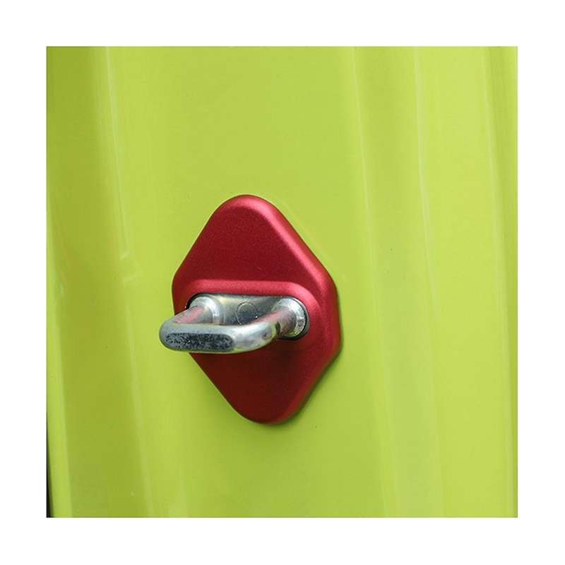 Red Aluminium Alloy Car Door Lock Cover Buckle Decoration for Jimny 2019-2022 Jb64 Jb74