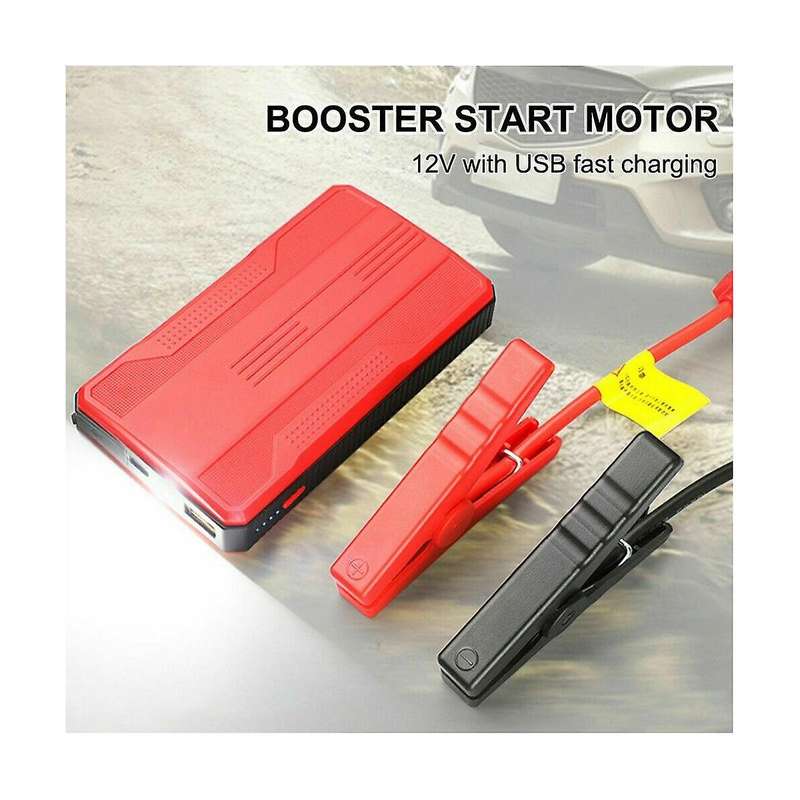 Red Car Jump Booster Battery Charger Equipment Car Power Bank Car Emergency Power Car Emergency Pow
