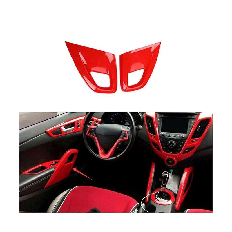 Red Car Interior Door Armrest Pull Handle Protective Cover Trim for 2011-2017