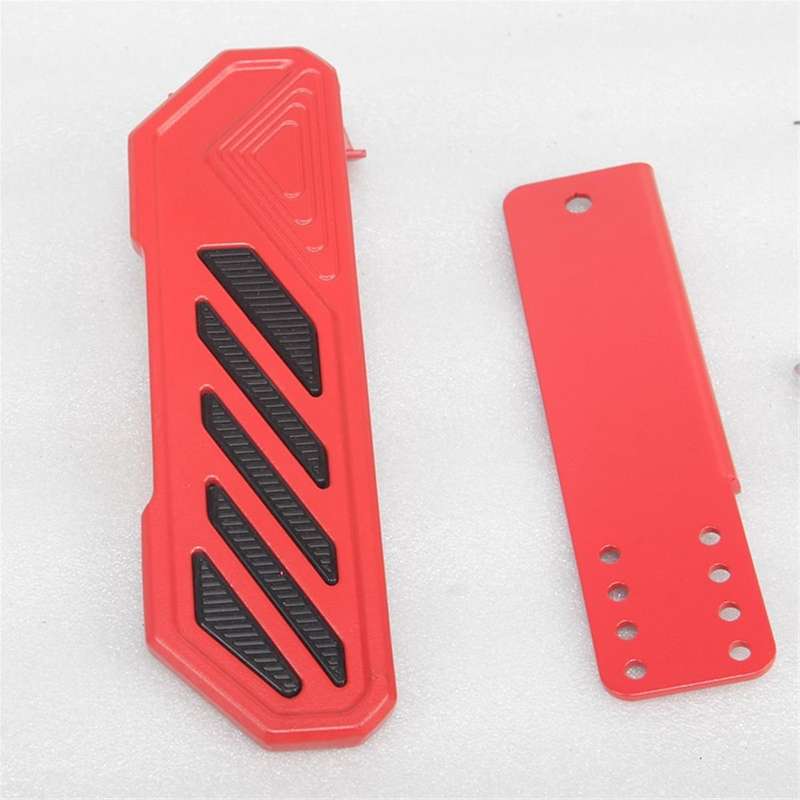 Red Car Brake Pedal Left Side Footrest Kick Panel for JT Anti-Slip for JL JLU 4XE 2018-2022